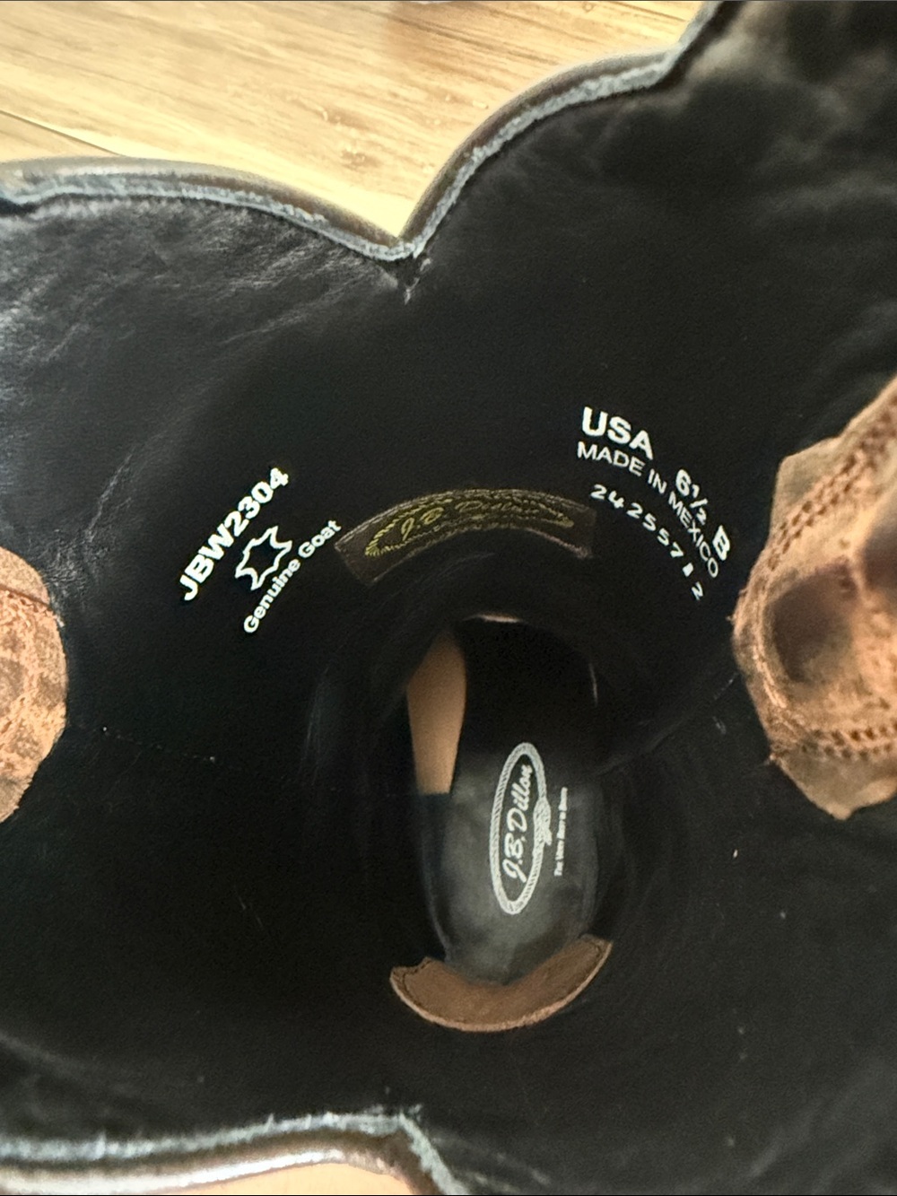 J.B. Dillon Brown Leather Western Cowboy Boots - Picture 2 of 6